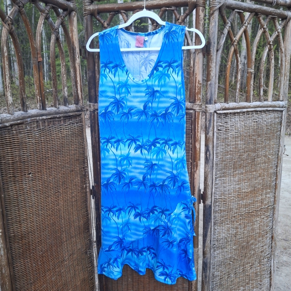 Kisses & Hugs Blue Hawaiian Style Dress